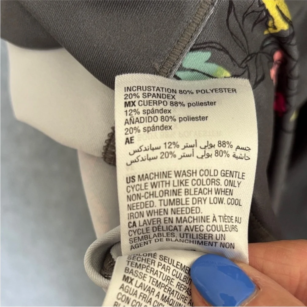 Ideology Sleeveless Tank Top - XL Gray with Pink Teal and Yellow Accents - Picture 7 of 9